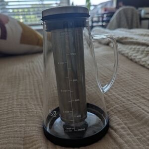 OVALWARE Iced Coffee Maker 1.0L 34oz RJ3 Brewing Glass Carafe Stainless Steel